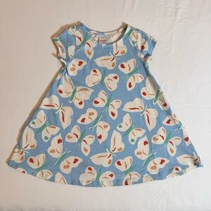 Hanna Andersson Soft Swing Dress Girls 4 100 cm Butterflies View Blue Cotton